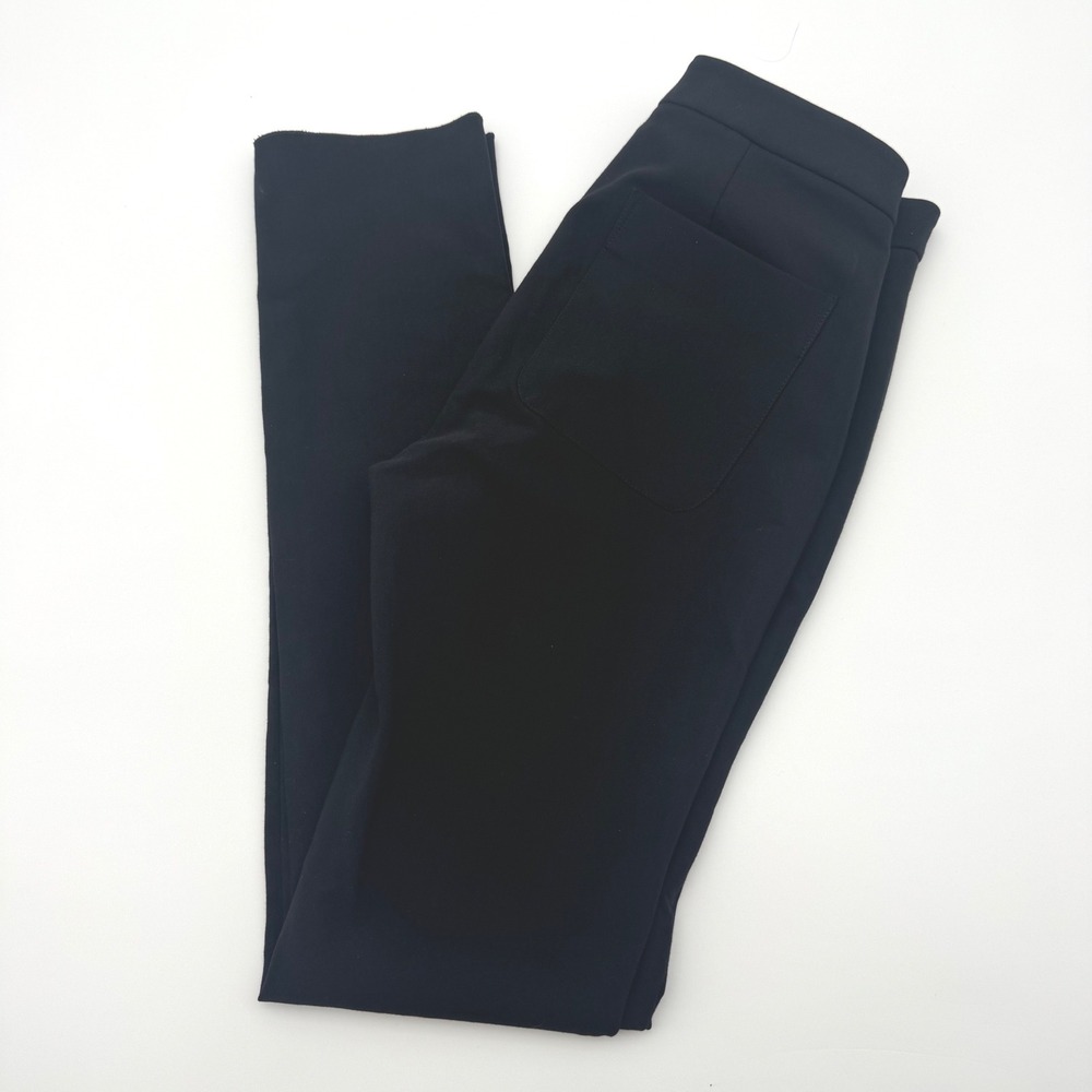 Vince Black Stretch Cotton Blend Straight Leg Trousers Size 2